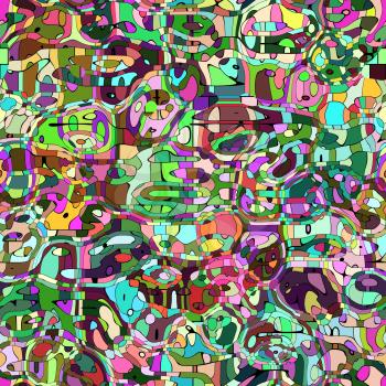 Colorful entwined mosaic background illustration.