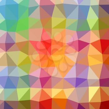 Abstract colorful triangular or polygonal background illustration.