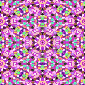 Purple kaleidoscope seamless abstract background illustration.