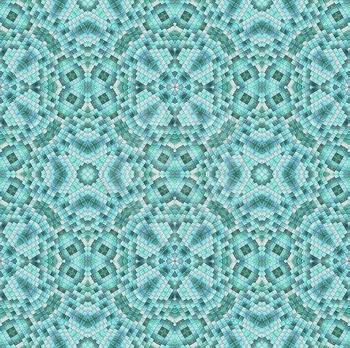 Abstract blue seamless background. Kaleidoscope background with tiles.