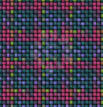 Colorful abstract intertwined rattan seamless texture.