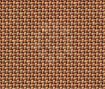 Closeup view of brown rattan knitted texture.