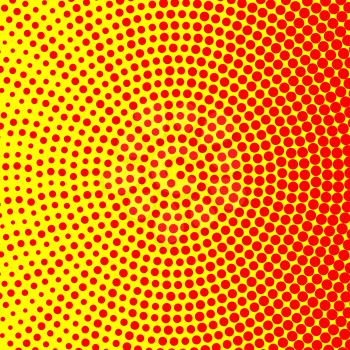 Simple circle red and yellow halftone texture.