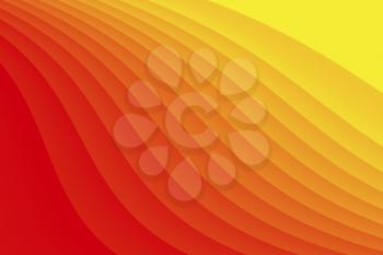 Yellow and Red Color Gradient Wave Abstract Illustration.
