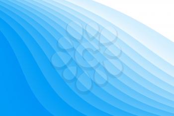 Blue White Color Gradient Wave Abstract Illustration.