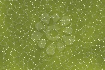 Green White Neural Network Grid Abstract Background Conceptual Illustration