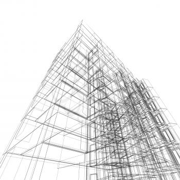 Construction architecture. Design and model my own 3d rendering