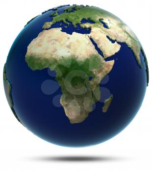Africa map from space. Elements of this image furnished by NASA 3d rendering