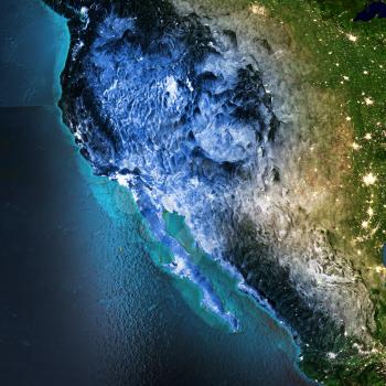California, North America, Mexico, USA. Elements of this image furnished by NASA. 3D rendering