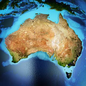 Australia. Elements of this image furnished by NASA. 3D rendering