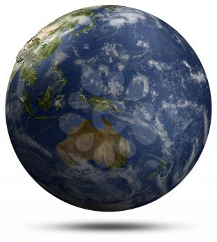 Earth globe - Australia and Pacific ocean. Elements of this image furnished by NASA 3d rendering