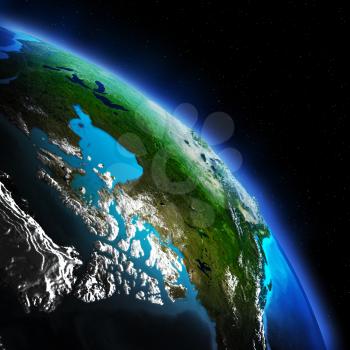 Planet Earth. Elements of this image furnished by NASA 3d rendering