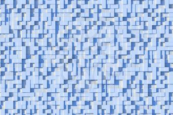 Abstract light blue geometric small cube or box shape background or pattern design in Sun Light .