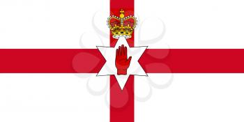 Northern Ireland Flag. Ulster Banner 3D illustration