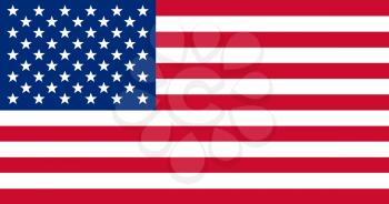 United States of America Flag In Original Colors and Proportion 3D illustration