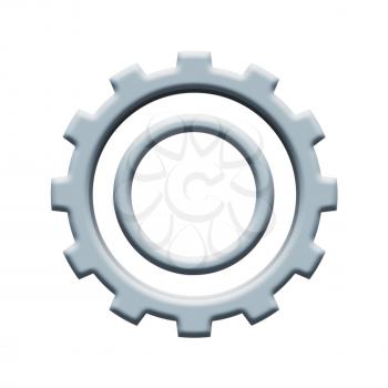 Cogwheel, Gear Icon. Cog Wheel Mechanism Isolated On White Background