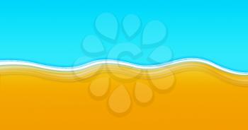 Summer Holiday At Tropical Sandy Beach With Turquoise Blue Water Top View Background Illustration