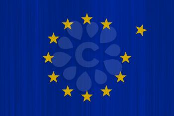 Brexit Concept. European Union EU flag With Stars In Circle Except One