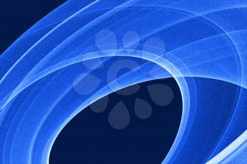 Blue vortex spiral fractal illustration. Computer generated abstract background.