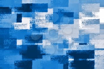 Abstract chalk strokes background illustration. Shades of blue.
