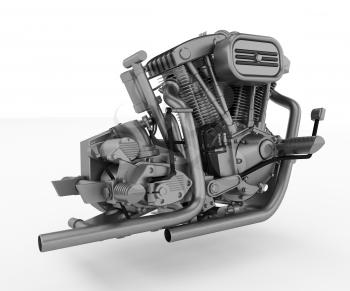 A single-cylinder engine is a basic piston engine configuration of an internal combustion engine It is often seen on motorcycles vector color drawing or illustration 