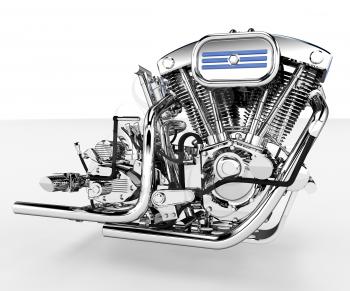 A V-twin engine is a two-cylinder internal combustion engine where the cylinders are arranged in a V configuration vector color drawing or illustration 