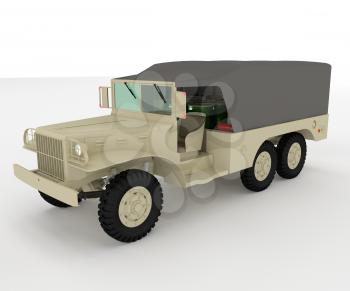 It is a jeep-like typically four-wheel drive vehicle for military use They are by definition lighter than other military trucks and vehicles vector color drawing or illustration 