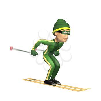 Skiing Clipart