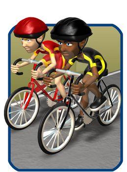 Cyclists Clipart