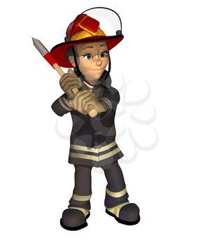 Firewoman Clipart