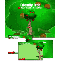 Friendly tree powerpoint template