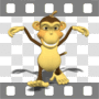 Monkey walking bipedally