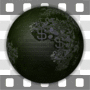 Globe with currency symbols turning slowly