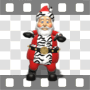 Santa in pimp costume dancing