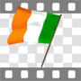 Irish flag waving back and forth