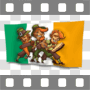 Irish leprechauns with flag