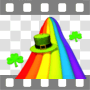 St Patrick's Day along a colorful rainbow