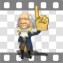 George Washington waving foam finger
