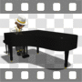 Jazzy bluesman on piano