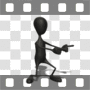 Stick figure gesturing you da man
10562357;stick_man_business_walk_dv;12-FEB-2008;N;50;0;0;Color;,nobody,human likeness, stick figure, businessman, walking, full-length, hat, briefcase, objects, two, business attire, confident, confidence, pride, proud, purposeful, black and white, black & white, video element,