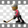 Girl hockey player skating