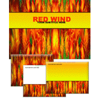 Red wind powerpoint template