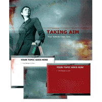 Taking aim powerpoint template