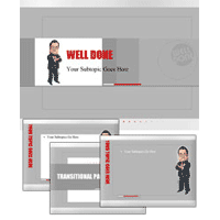 Well done gray powerpoint template