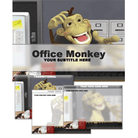 Office monkey powerpoint template