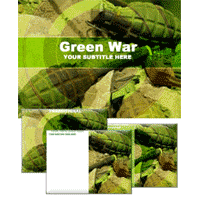 Green war powerpoint template