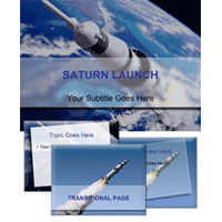 Saturn launch powerpoint template