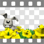 Bunny in flowers