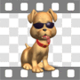 Dog with sunglasses barking