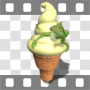 Iguana on ice cream cone
